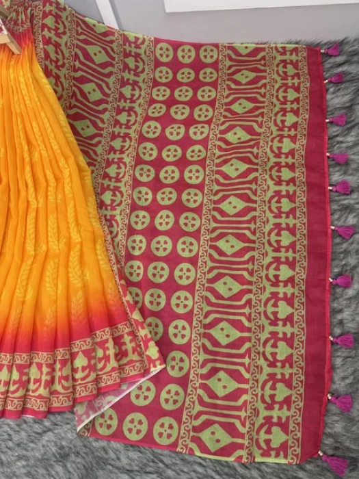 Semi Moslin Silk saree  TS-5048