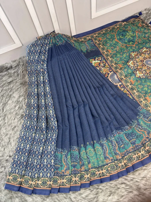 Semi Moslin Silk saree  TS-5054
