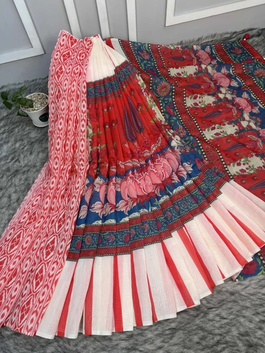 Semi Moslin Silk saree  TS-5058