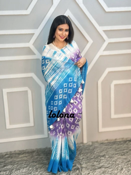 Semi Moslin Silk saree  TS-5053