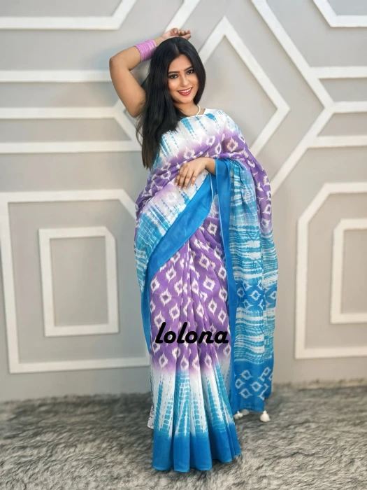 Semi Moslin Silk saree  TS-5053