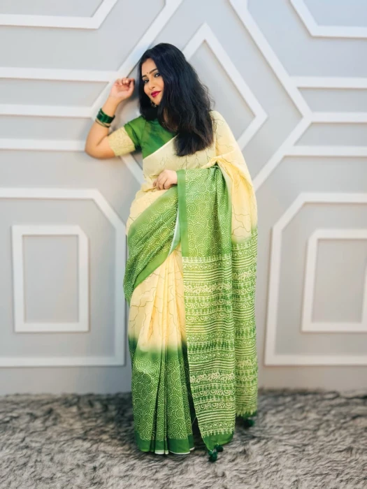 Semi Moslin Silk saree  TS-5059
