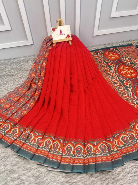 Semi Moslin Silk saree  TS-5070