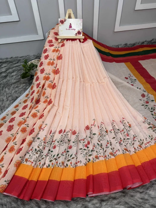 Semi Moslin Silk saree  TS-5073