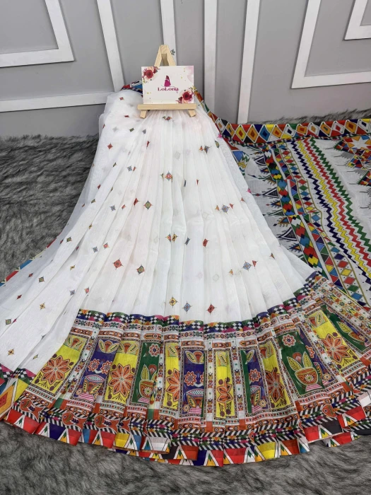 Semi Moslin Silk saree  TS-5076