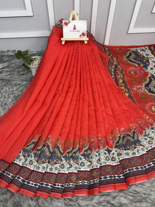 Semi Moslin Silk saree  TS-5074