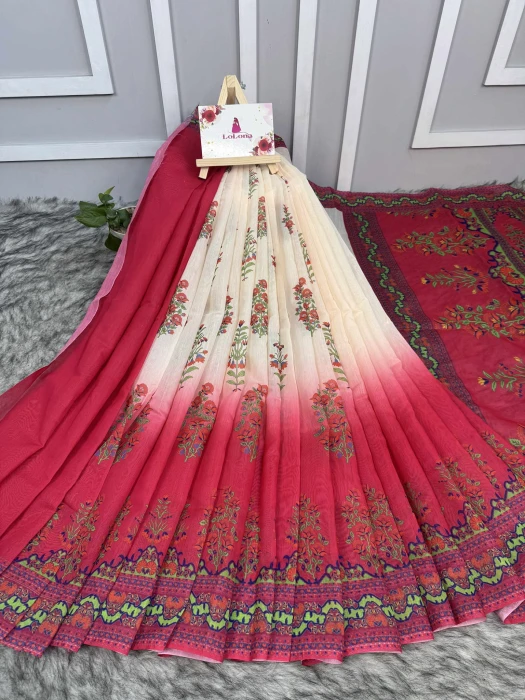 Semi Moslin Silk saree  TS-5077