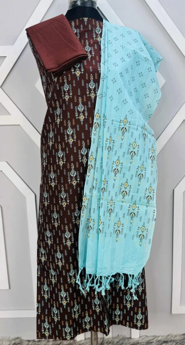 প্রিমিয়াম স্লাব কটন থ্রিপিস code-2407