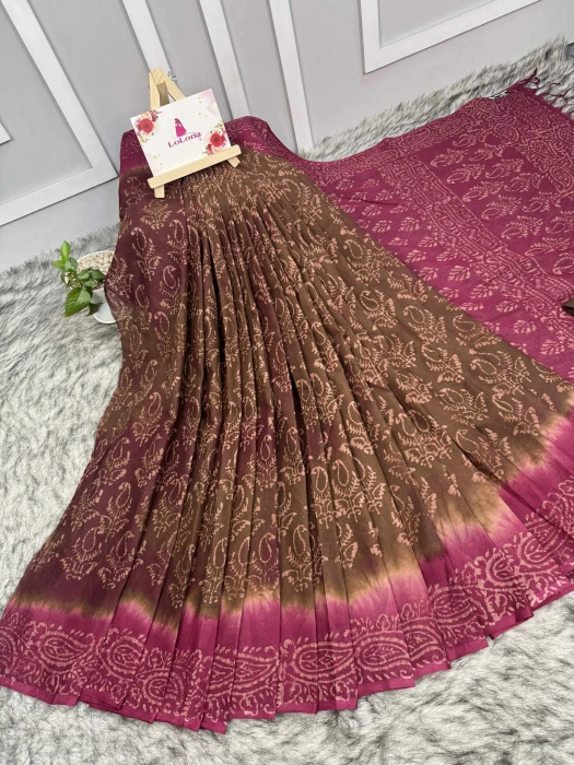 প্রিমিয়াম কটন বাটিক শাড়ি Code-PK-3101