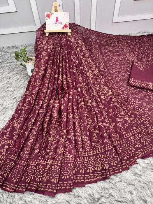 প্রিমিয়াম কটন বাটিক শাড়ি Code-PK-3103