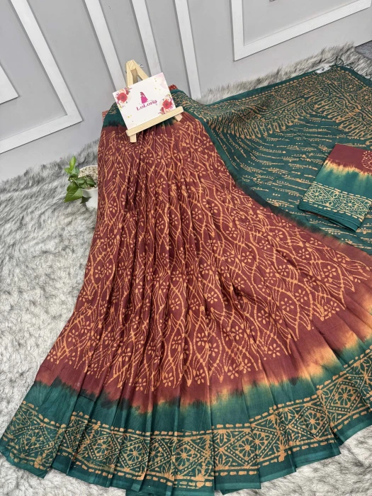 প্রিমিয়াম কটন বাটিক শাড়ি Code-PK-3109