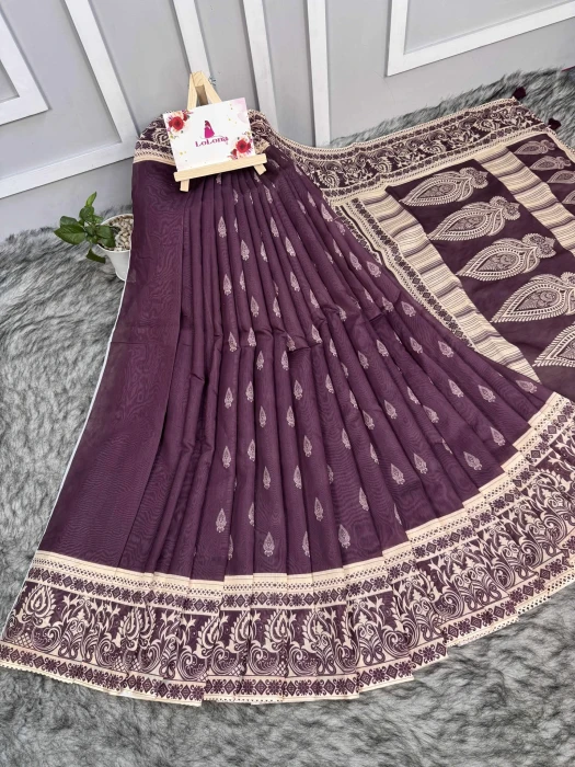 Semi Moslin Silk saree  TS-5080