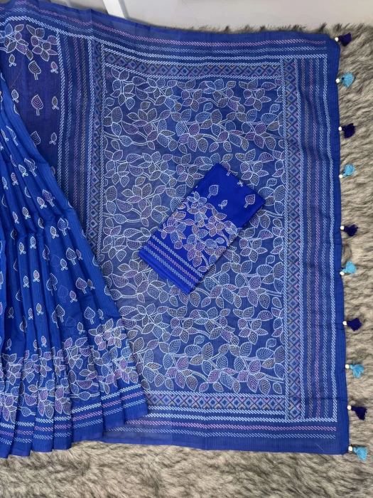 Halfsilk  Saree With  Blouse BS-8102