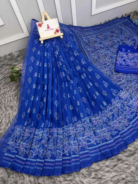 Halfsilk  Saree With  Blouse BS-8102