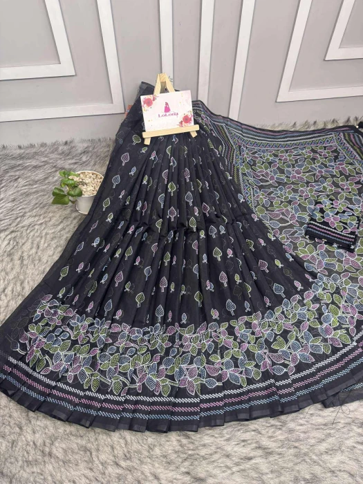 Halfsilk  Saree With  Blouse BS-8105