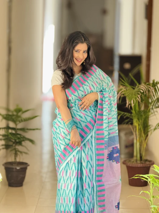 সেমি অর্গাঞ্জা সিল্ক শাড়ি TS-7241